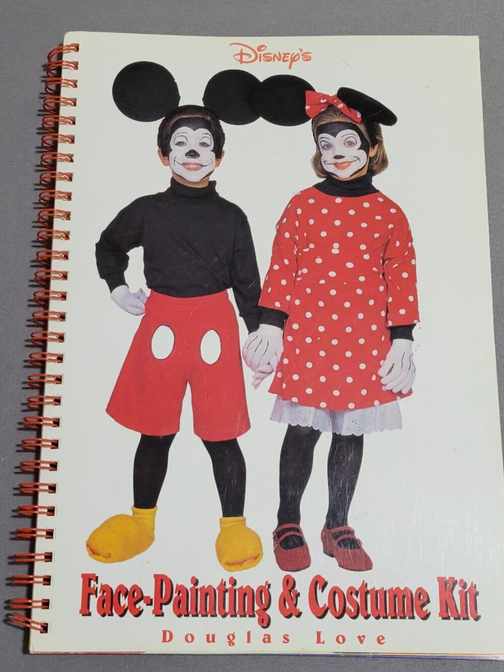 Vintage Disney Face Painting & Costume Kit 1997 Spiral by Douglas Love Book Only